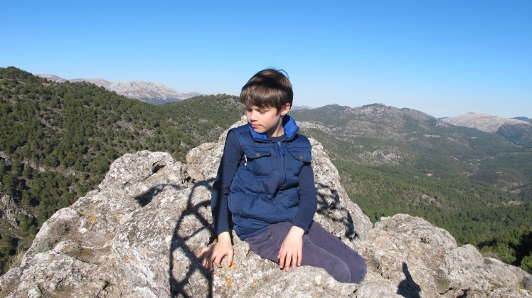 He made it to the summit of the Cruz de Viznar walk