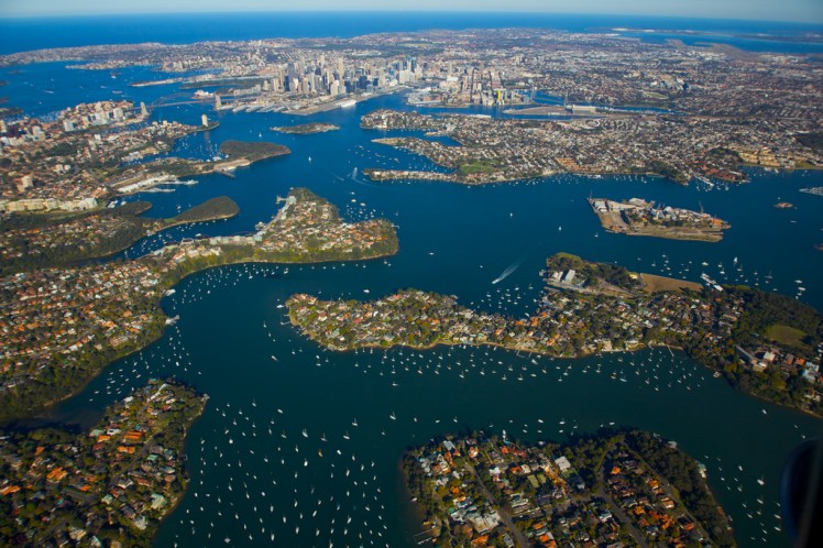 Sprawling Sydney 60km long and 60 km wide