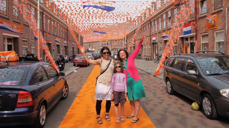 The Dutch and their football fanaticism - a street in Scheveningen