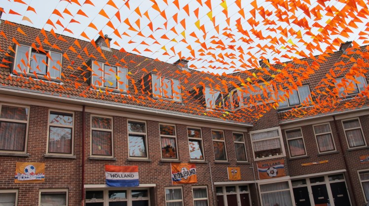 The Dutch and their football fanaticism - a street in Scheveningen