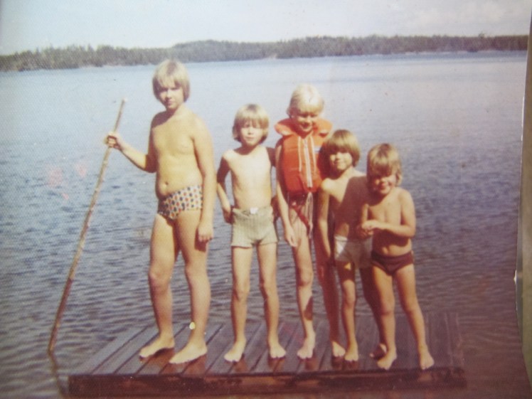 My husband as a child with his Finnish cousins