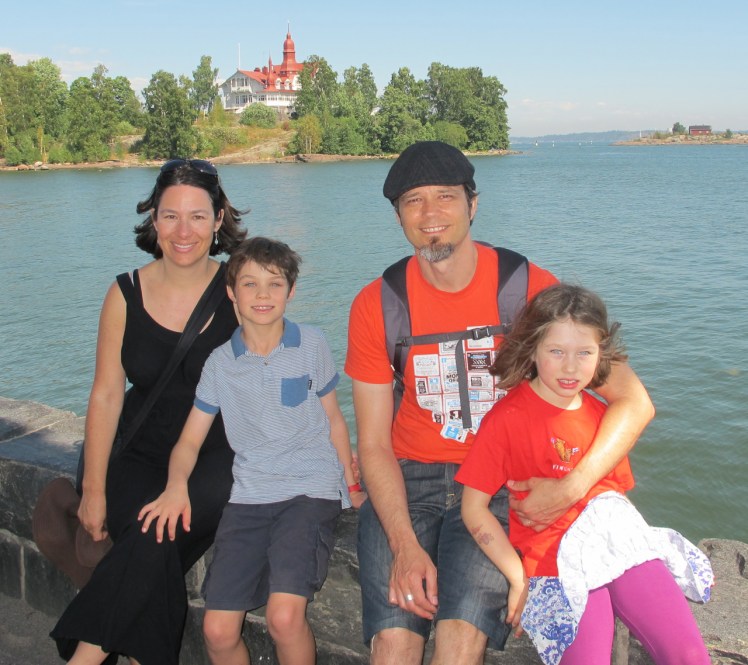Family of adventurers at the end of our month in Finland